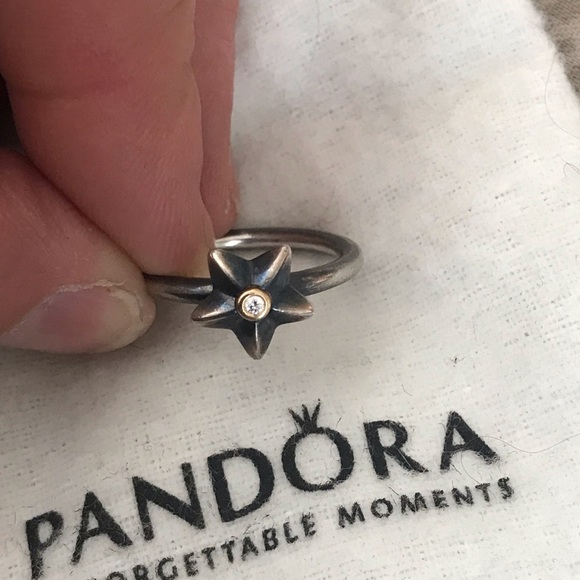 ❤️HP!❤️ Pandora Stella Retired Diamond Ring 52 - Picture 5 of 7